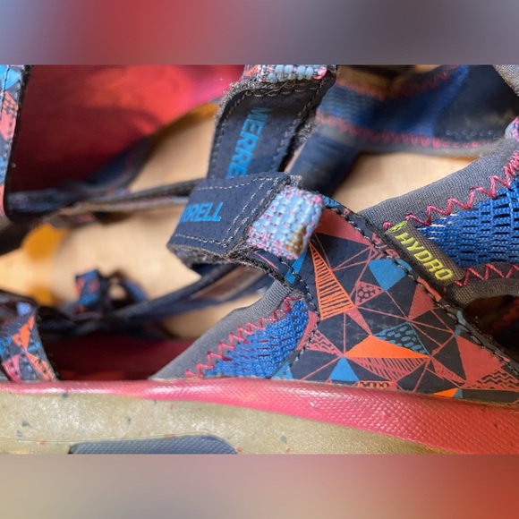 Merrell Hydro Monarch Sandal Velcro Adjustable Strap Outdoor 7M Big Girl Shoe - Picture 15 of 16